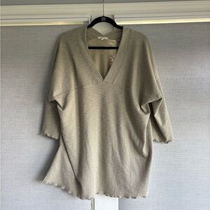 Easel Neutral Baggy Knit Cardigan